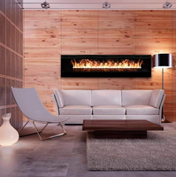 Cheminée électrique à vapeur d'eau avec flamme LED 3D personnalisée, autoportante, avec télécommande, pour usage domestique