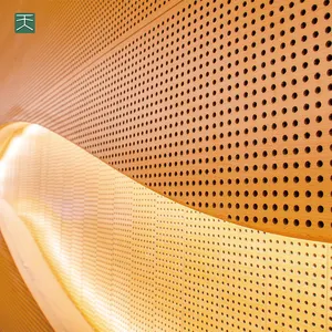 Tiange פונקצית חדר קול קליטת טיפול מחורר עץ כיכר חורים אקוסטית פנלים