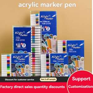 Set di Pennarelli Acrilici 12/24/36 Colori, Pennarelli ad Asciugatura Rapida per Disegno <span class=keywords><strong>e</strong></span> Colorazione - Product Image 2