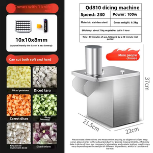 Cortadora de Verduras Eléctrica Comercial Mond.uk de 150 kg/h, Rebanadora y Picadora de Patatas y Cebollas de Acero Inoxidable SUS304 de Alta Resistencia para Restaurantes - Product Image 2