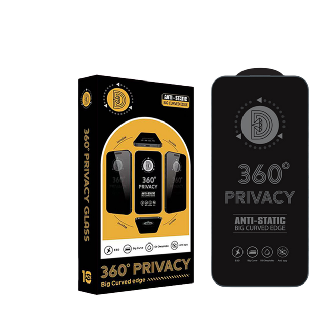 OG 360° Anti Shock Anti-Spy Anti Peep ESD Tempered Glass Privacy Screen Protector Film for iphone 17 Pro Max 15 XS XR 14Plus Air