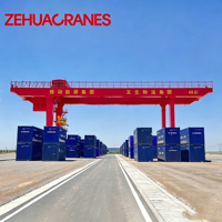 Grue portique à double poutre montée sur rail avec écarteur à double levage pour terminal intermodal