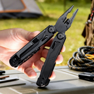 Couteau pliant <span class=keywords><strong>multifonction</strong></span> noir EDC, pince à lame, <span class=keywords><strong>outil</strong></span> <span class=keywords><strong>multifonction</strong></span> robuste avec clip pour réparation en extérieur, camping, randonnée - Product Image 4