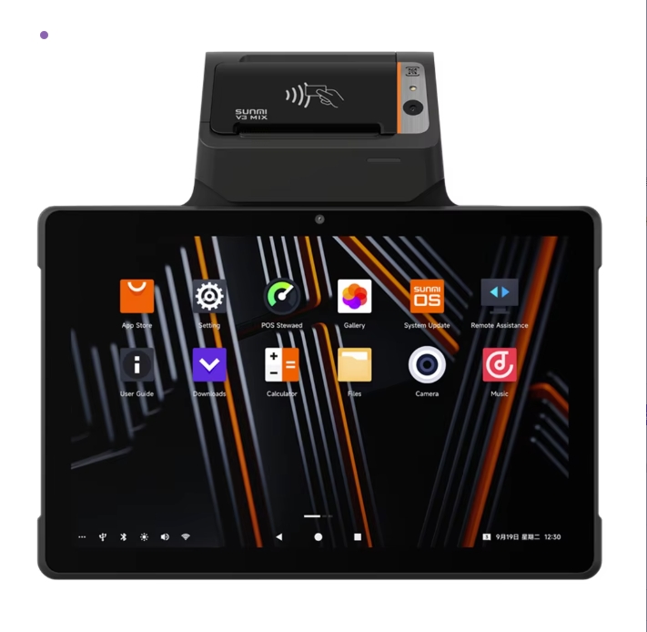 SUNMI V3 MIX 10,1 дюймов сенсорный экран Android13 Настольный Pos термопринтер супермаркет NFC сканер штрих-кода Pos система