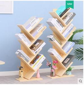 Étagère de livres en bois massif pour enfants et étudiants, étagère Simple à plusieurs niveaux, en forme d'arbre créatif, porte-magazines, en pin - Product Image 3