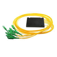 Módulo de caja ABS PLC Tipo de divisor óptico 2,0mm 3,0mm Divisor de fibra óptica 1*6 1*8 1*16 Caja de ABS Divisor PLC