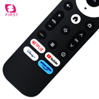 Télécommande Vocale d'Usine 22 Touches pour Boîtier TV Android Utilisation Maison Intelligente Netflix Prime Video 4 Touches d'Accès Rapide Option Économique 1 An