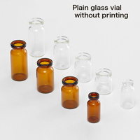 Échantillon de parfum de qualité supérieure flacons tubulaires en verre 2ml 5ml 10ml 20ml bouchons en plastique borosilicate transparent blanc plat pour sérum de soin de la peau