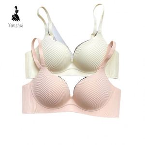Ropa interior fina sin costuras Mermaid Shell para mujer, senos grandes que parecen más pequeños, push-up, cómoda, de color sólido, sin aros de acero - Product Image 5