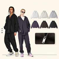 Sudaderas con Capucha Personalizadas con Logotipo, de Alta Calidad, 440 GSM, Gruesas, de Felpa de Algodón, Estilo Urbano, con Cierre, Bordadas, Talla Grande para Hombre