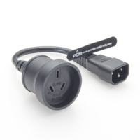 Cable de Extensión de Alimentación con Conector Macho IEC320 C14 a Conector Hembra SAA Australia para PDU PSU USP