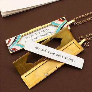 Collana con Medaglione Apribile 2026, Placcata in Oro 18K, Acciaio Inossidabile, Porta Messaggio d'Amore, Regalo per Proposta, Catena per Maglione da Donna - Product Image 6