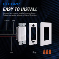 Interruptor de Luz con Sensor de Movimiento PIR UL para Montaje en Pared, Stock Local, Unipolar, 120V-270V, 900 Pies Cuadrados, Conexión con Tapa de Cable