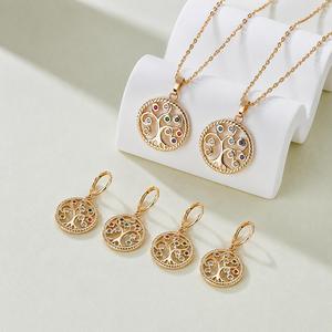 Jewelry Set Wholesale New Fashion 18K Gold Plated Brass Zircon for Women Wedding Party Gift - Product Image 6
