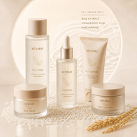 Coffret de Soins Hydratant, Éclaircissant et Apaisant à l'Extrait de Riz, Acide Hyaluronique et Niacinamide – Léger – Marque Privée OEM ODM