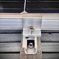 Kit de montage solaire pour toiture facile à installer, mini-rails en U 120 mm 200 mm, support PV pour toiture en tôle trapézoïdale