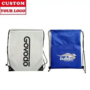 Customizable in any logo Professional factory making art drawstring bag polyester with logo