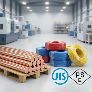 Cable Eléctrico de Cobre Resistente al Calor JIS C 3317 PSE 600V <span class=keywords><strong>HIV</strong></span>, Alambres Aislados con PVC de <span class=keywords><strong>0</strong></span>.8-2.6mm para Cableado de Edificios y Viviendas - Product Image 1