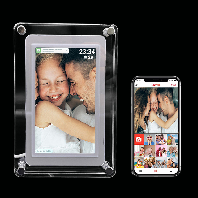 No Battery 10.1 Inch IPS Touch Screen Smart Cloud Frame 32GB Acrylic Digital Picture Frame Wifi with Frameo App