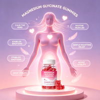 Gummies de glycinate de magnésium OEM ODM pour le soulagement du stress, la relaxation musculaire et l'amélioration du sommeil, personnalisables
