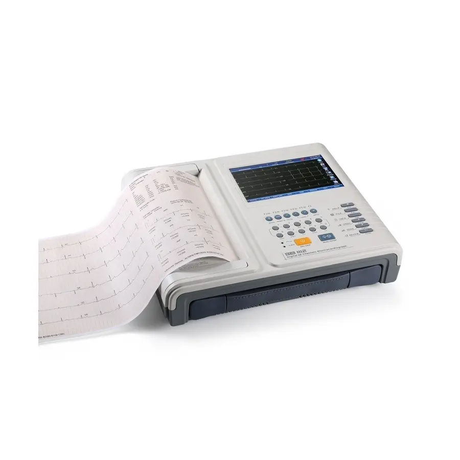 Eletrocardiografia portátil, bloco médico ecg para pc com preço baixo, 12 canais, hospital portátil/clínica ecg/ekg