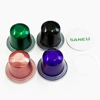 Capsules de café non remplies multicolores en aluminium Saneu pour 37 mm (emballées en carton)