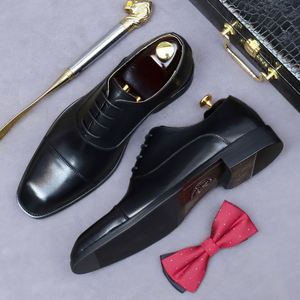 Men's Luxurious Smooth Leather <b>Pointed</b> Dress Shoes in 2026 New Design Mens Shoes Designer Shoes Leather - Product Image 3