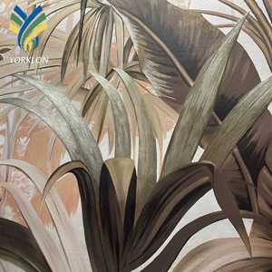 <strong>Custom</strong> UV Hand Painted Embroidered Chinoiserie 3D Floral Flower Tropical Mural Wallpaper <strong>Wall</strong> Paper for Bedroom <strong>Wall</strong> <strong>Decoration</strong> - Product Image 2