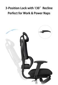 Chaise de bureau avec oreiller de soutien lombaire en maille Design réglable à dossier haut pour la maison et les utilisateurs obèses Qualité supérieure - Product Image 3