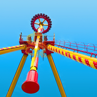 Manège à Pendule Géant 360° en Acier et Fibre de Verre pour Parc d'Attractions, Utilisation Extérieure/Intérieure, Haute Sécurité, Idéal pour Centres Commerciaux
