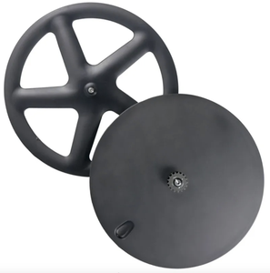 Juego de <span class=keywords><strong>Ruedas</strong></span> de <span class=keywords><strong>Carbono</strong></span> de Alta Calidad para Bicicleta de Carretera, Fijas, Delanteras de 5 Radios, Traseras de <span class=keywords><strong>Disco</strong></span> - Product Image 1