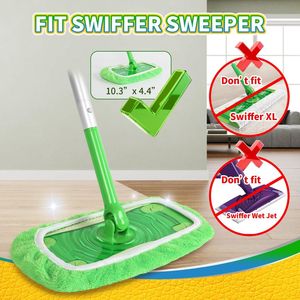 Panno per Mop in Microfibra Ecologico Rotondo Lavabile, Set di Ricambio per Scopa con Cesto in Plastica per Uso su Pavimenti - Product Image 2