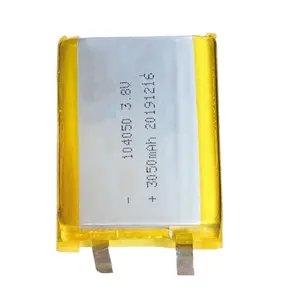 Li-ion Battery 104050 3.8V 3050mAh for Smart Watch/Intelligent Robot Rechargeable Li-ion Lithium ion Battery Pack Supplier