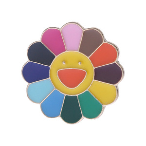 Accesorios de Aleación para Niños, Creativos, con Diseño de Girasol de Dibujos Animados, Impresión UV 3D Personalizada, Arcoíris, Coloridos, Lindos y Brillantes - Product Image 5