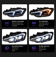 CREULI Meilleurs phares LED pour BMW F30 2012-2019, double couleur, Angel Eye DRL, clignotants séquentiels, projecteur, prix d'usine