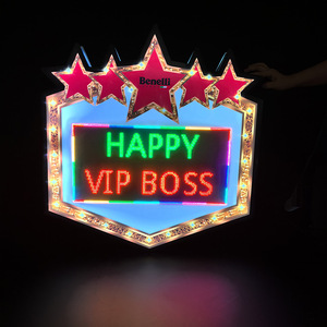 LED Scrolling <b>Letter</b> Screen Rectangle Acrylic Frame Full Color <b>Light</b> Box Sign For Bars And KTVs Freestanding Display Stand - Product Image 2