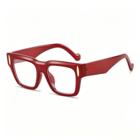 Gafas SM26002 con Filtro de Luz Azul para Mujer y Hombre, Montura Gruesa de PC, Gafas de Computadora, Geométricas Cuadradas Extra Grandes, Bloquean la Luz Azul