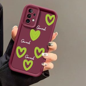 เคสโทรศัพท์สำหรับ <span class=keywords><strong>Samsung</strong></span> A55 35, A53 34; เคสกันกระแทกแบบเต็มตัวรูปหัวใจสีเขียวสำหรับ S24 Ultra - Product Image 3