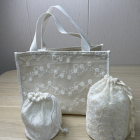 Accessoires de cou blanc bijoux pour perruque de mariage paquet de mousseline cordon de serrage dentelle sac de poche