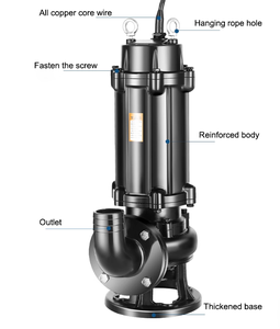 <span class=keywords><strong>Pompe</strong></span> à eaux usées submersible en option avec carter épaissi, anti-choc, résistante aux acides et aux alcalis, pour le vidage des eaux usées des ateliers chimiques - Product Image 4