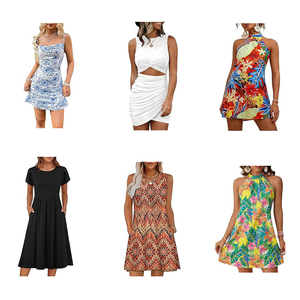 เดรสผ้าฝ้ายผู้หญิงขายส่งยกกระสอบ ของใหม่ คละแบบ ตัดป้าย รุ่น QZ-034 สำหรับผู้ใหญ่ กวางตุ้ง ไม่มีแบรนด์ - Product Image 1