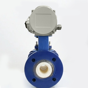 Válvula de control de flujo de agua rotativa de 3 piezas de acero fundido con bola cerámica DN25 1 pulgada 220V CA con brida EQ06 DN25 1 pulgada 220V A - Product Image 3