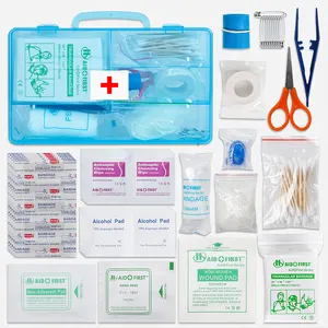 Kits de primeiros socorros rosa de preparação de emergência para casa, escritório, veículo, acampamento e esportes