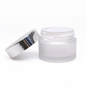 Vasetto Cosmetico in <span class=keywords><strong>Vetro</strong></span> Nero Opaco Personalizzato di Lusso 30g 20g 50g 50ml 100g 100ml con Coperchio - Product Image 2