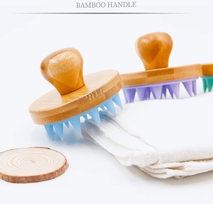 Cepillo de Ducha Ecológico de Bambú, Masajeador de Cuero Cabelludo, Cepillo para Champú, para Eliminar la Caspa y Estimular el Crecimiento del Cabello - Product Image 2