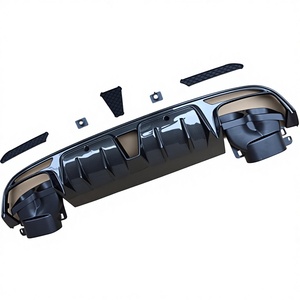 Lame de pare-choc arrière en fibre de carbone, accessoire de voiture, C-CLASS W205 C63 style B, noir, 2014y C63, <span class=keywords><strong>prix</strong></span> d'usine - Product Image 1