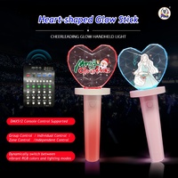 Control Remoto Bluetooth, Barra Luminosa Personalizable en Forma de Corazón de Plástico para Conciertos, Múltiples Modos, Entrega Rápida