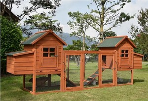 Meilleures ventes : Luxueux poulaillers d'extérieur en bois pour animaux de compagnie, grande cage à <span class=keywords><strong>poules</strong></span>, poulailler solide, respirant, de forme carrée - Product Image 2