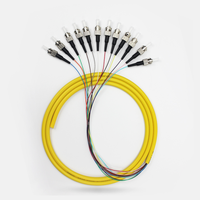 Confezione da 12 Pigtail in Fibra Ottica ST 0.9mm LSZH Certificati CE per FTTH e Data Center, G652D G657A1 G657A2, Lunghezza Personalizzabile
