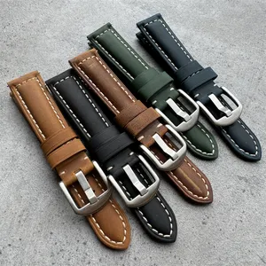 PEITONG Quick Release Crazy Horse Genuine Leather Watch Strap 20mm 22mm 24mm 26mm Cowhide Vintage Watch Bands Smart